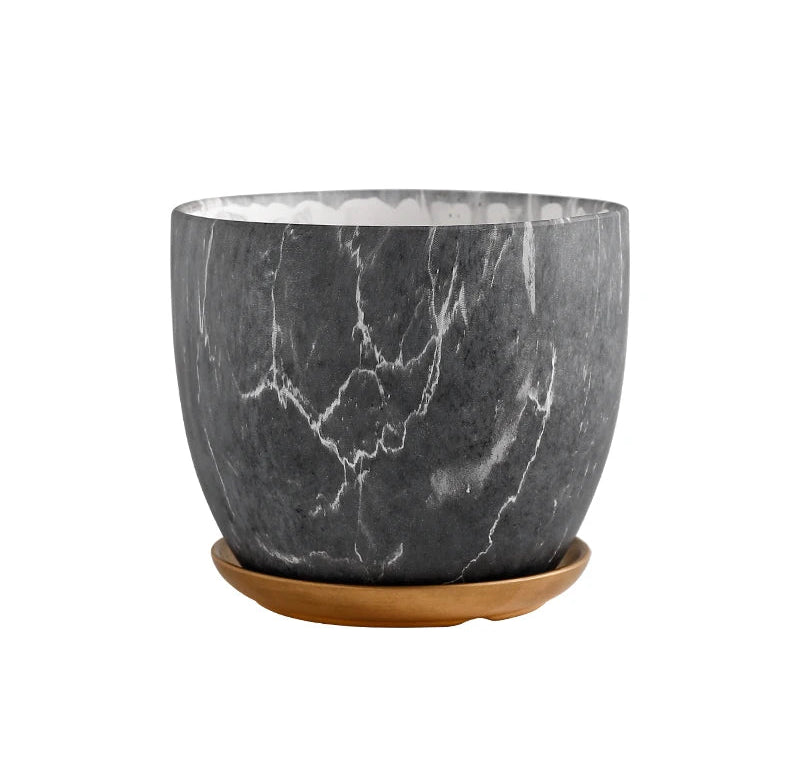 Pot marbre noir