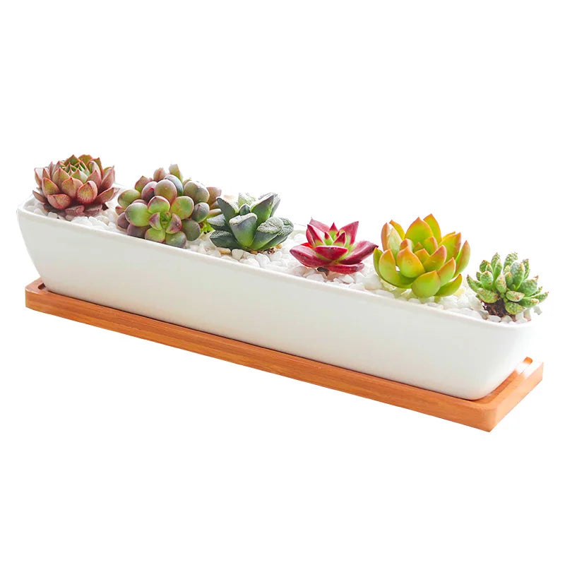 Pot de Fleurs Rectangulaire Céramique