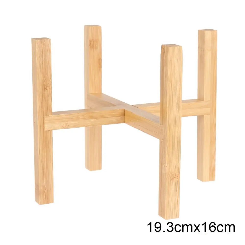 Porte plante en bois sur pied