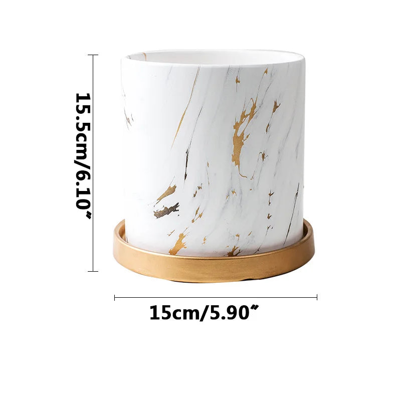 Cache pot effet marbre