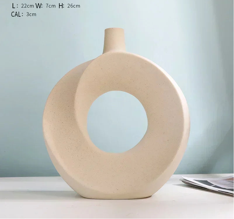 Vase céramique rond