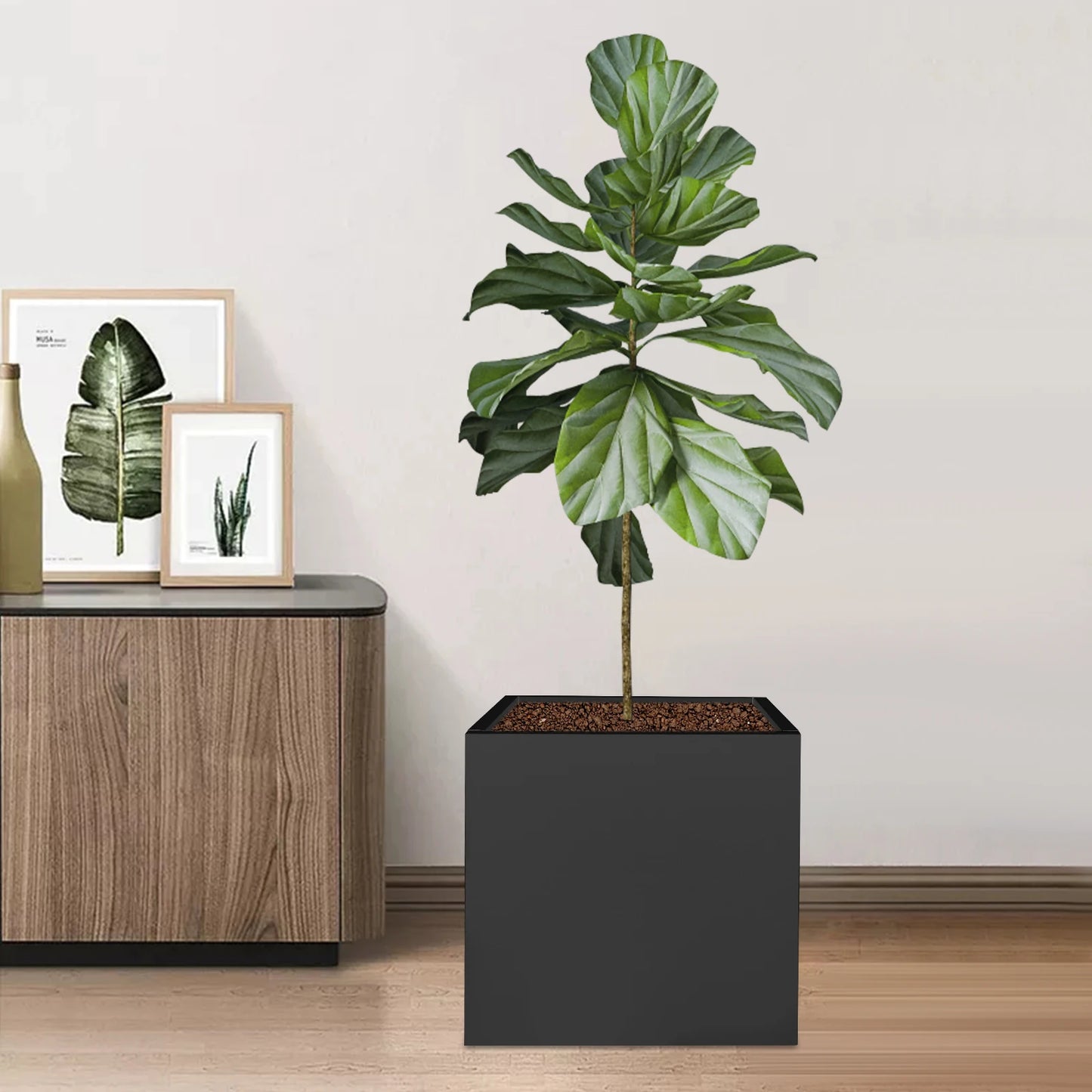 Jardinière acier laqué