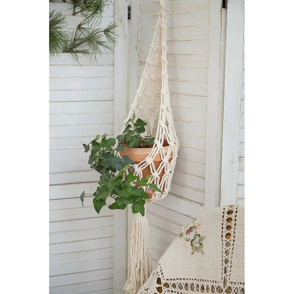 Pot suspendu Macramé