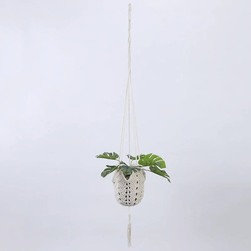 Porte plante en macramé