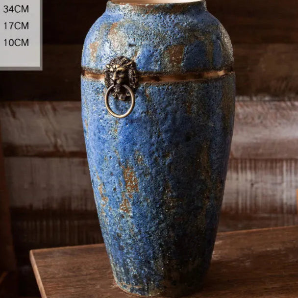 Vase Haut Bleu