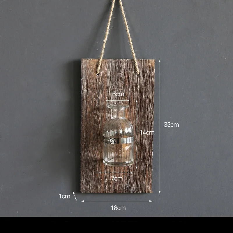 Pot de Fleur Mural en Bois