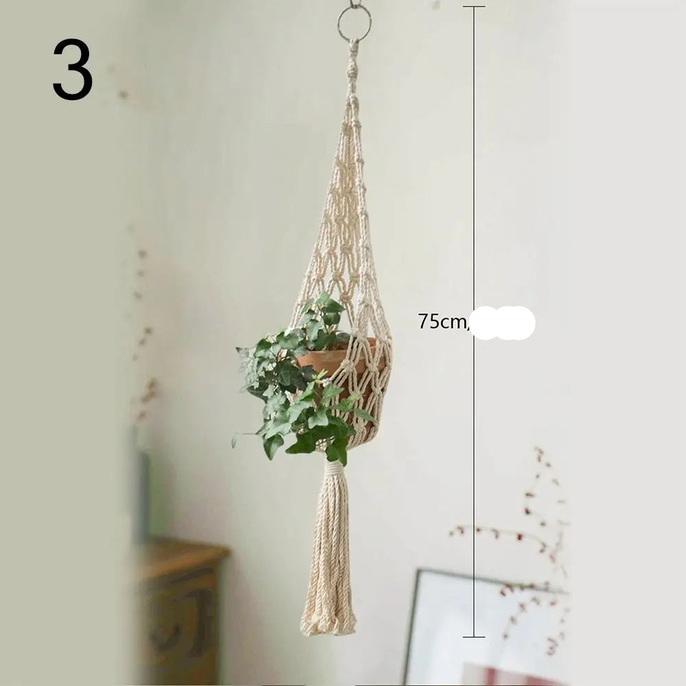 Pot suspendu Macramé