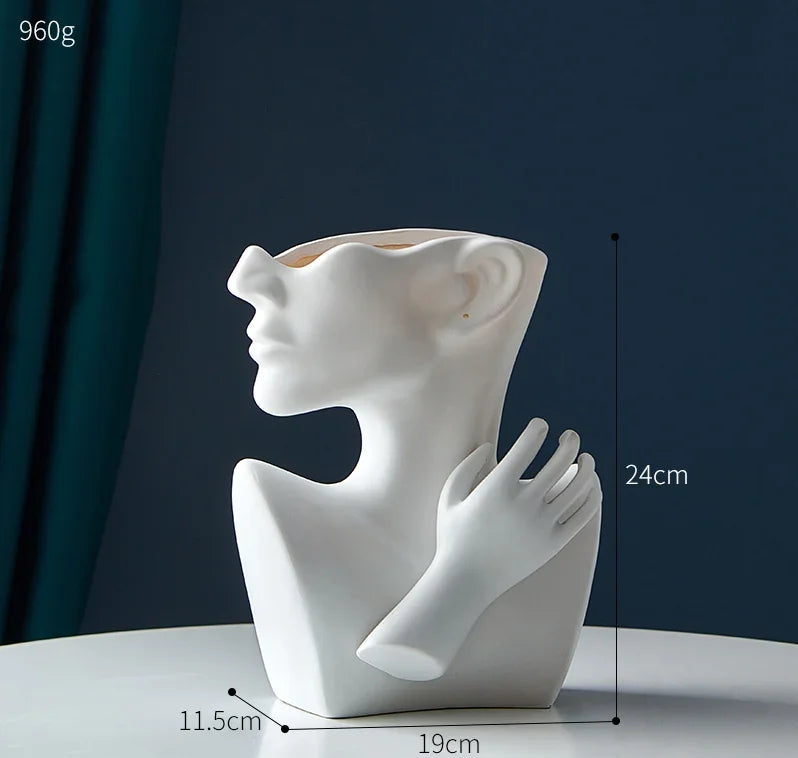 Vase demi visage