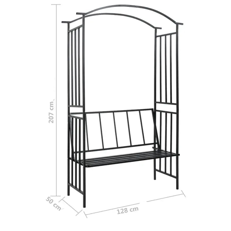 Arche de jardin avec banc