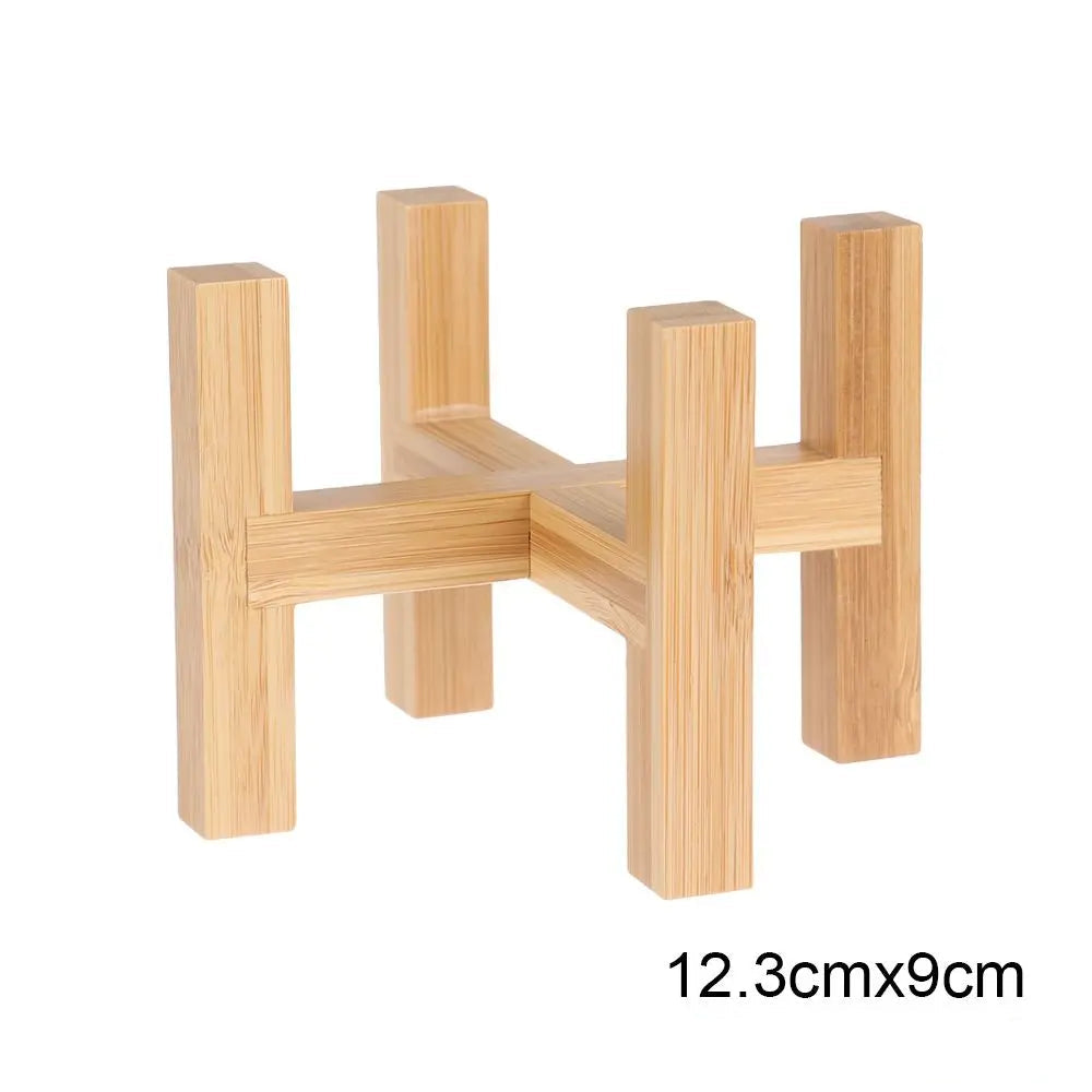 Porte plante en bois sur pied
