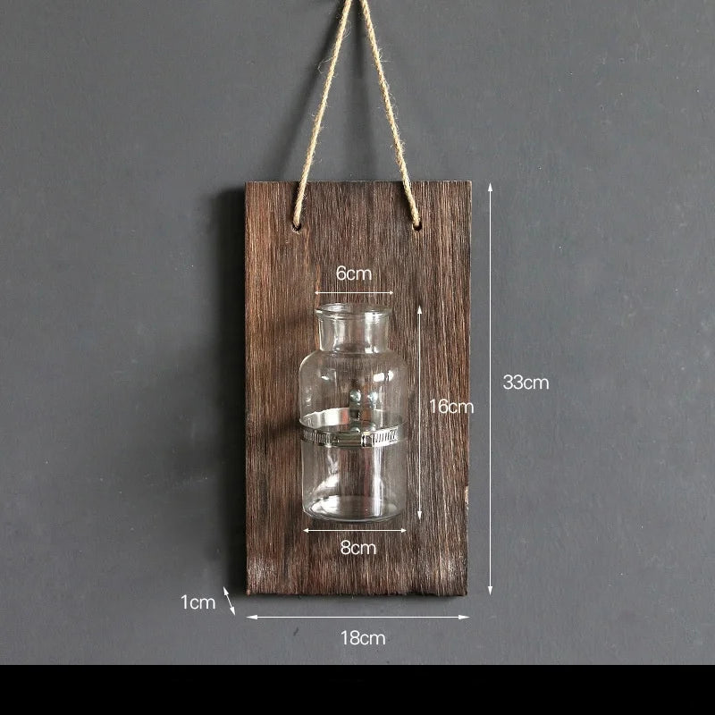 Pot de Fleur Mural en Bois