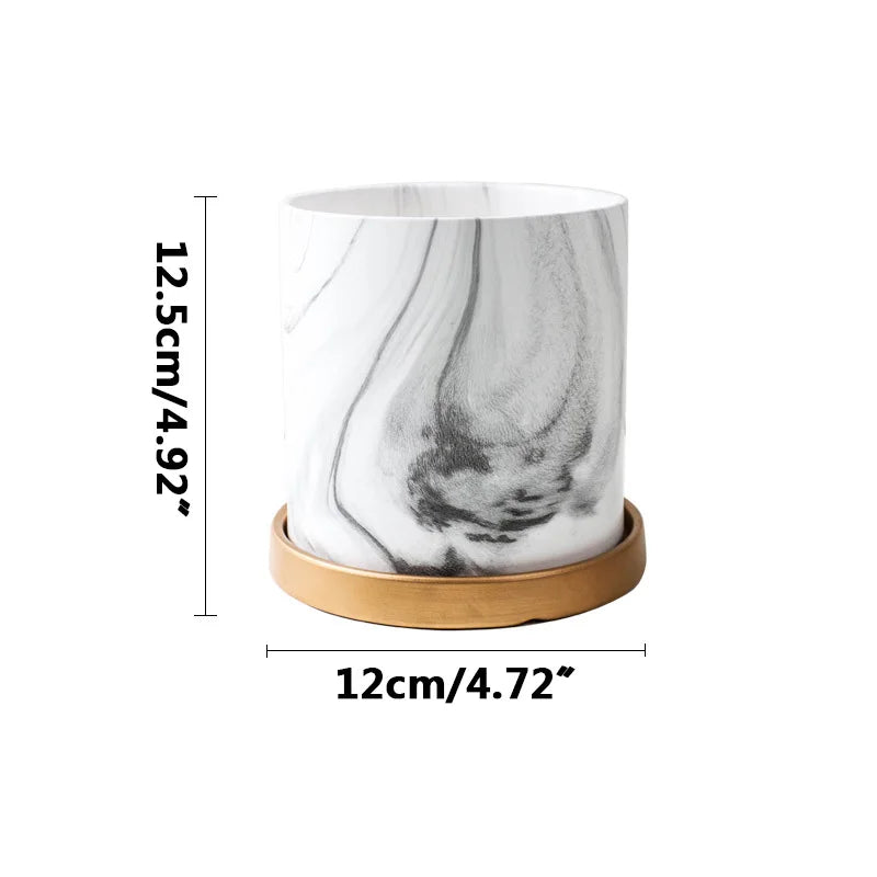 Cache pot effet marbre