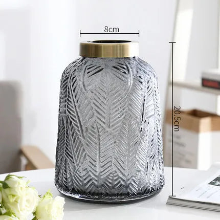 Vase gris transparent