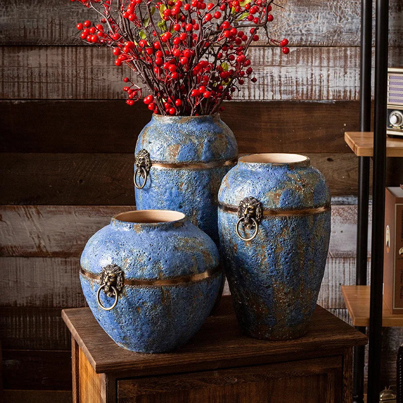 Vases bleus