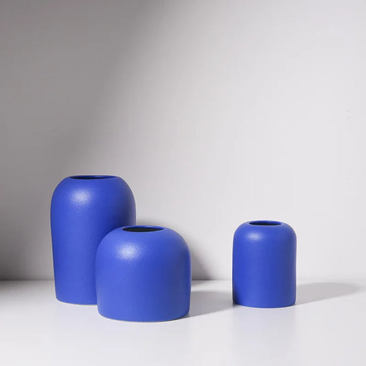 Vase bleu canard