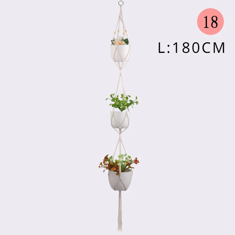 Macramé pot fleurs