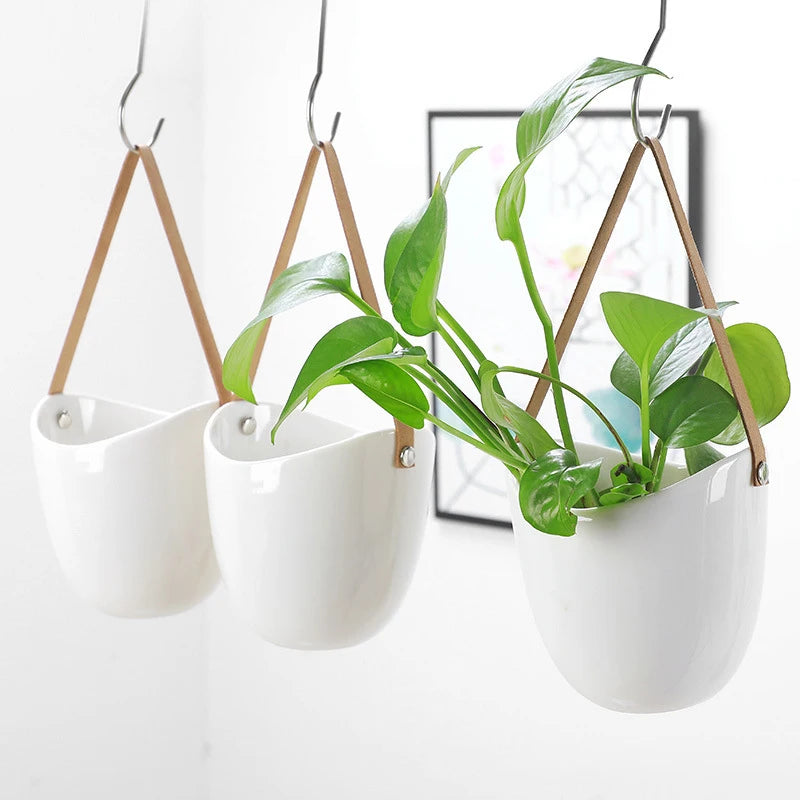 Pots de fleurs suspendus