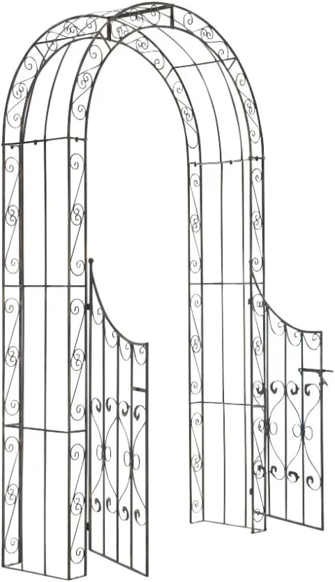 Arche de jardin avec portillon, bronze, CLP Sina