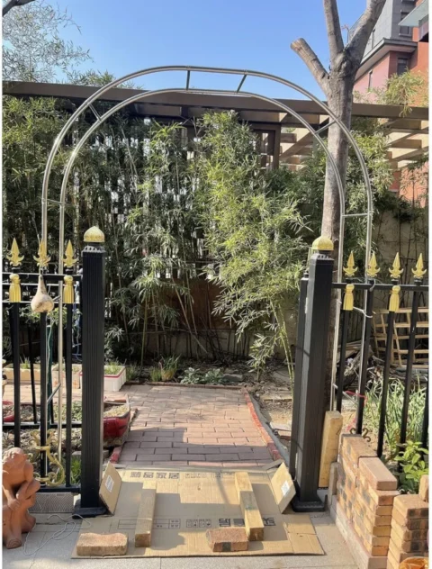Arche de jardin en acier inoxydable, réglable