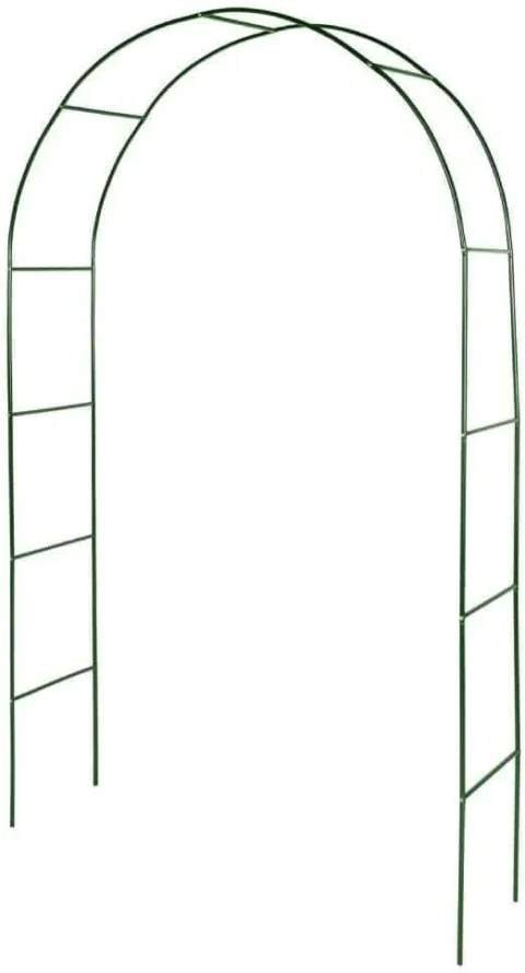 Arche de jardin en acier vert foncé, forme courbée, 240 cm