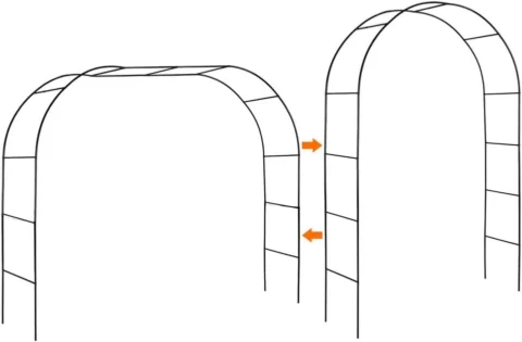 Arche de jardin en métal modulable, 2,5 m