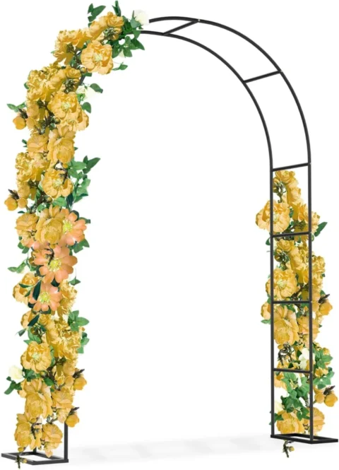 Arche de jardin en métal noir, 240 cm, Froadp
