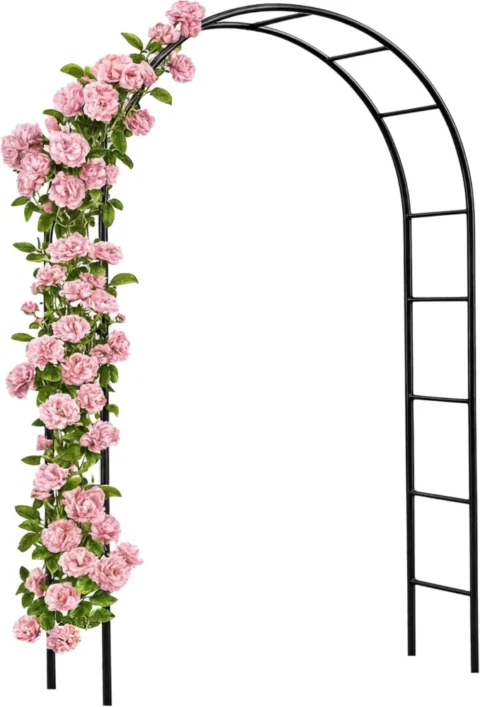 Arche de jardin en métal noir, Gardebruk, 240 cm