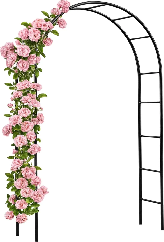 Arche de jardin en métal noir, Gardebruk, 240 cm
