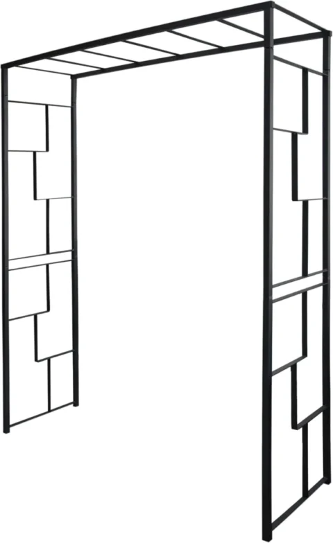 Arche de jardin linéale en métal anthracite