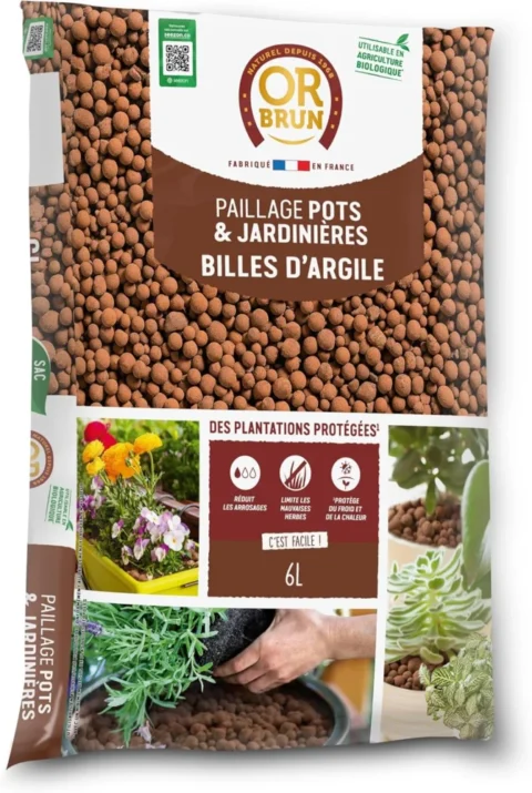Billes d’argile fabriquées en France, sac de 6 L