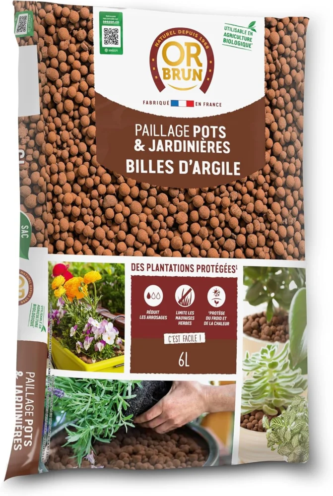 Billes d’argile fabriquées en France, sac de 6 L