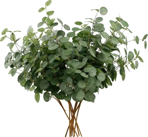 Bouquet de feuillage d’eucalyptus artificiel, lot de 6