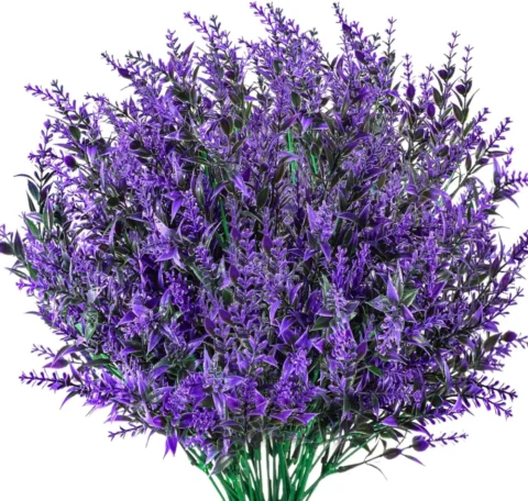 Bouquet de lavande artificielle violette, 9 tiges