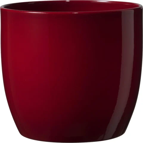 Cache-pot en céramique bordeaux, Soendgen Dover, 21 cm
