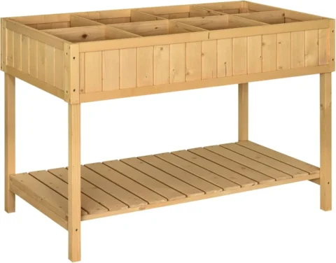Carré potager sur pieds 8 compartiments 110 x 46 cm
