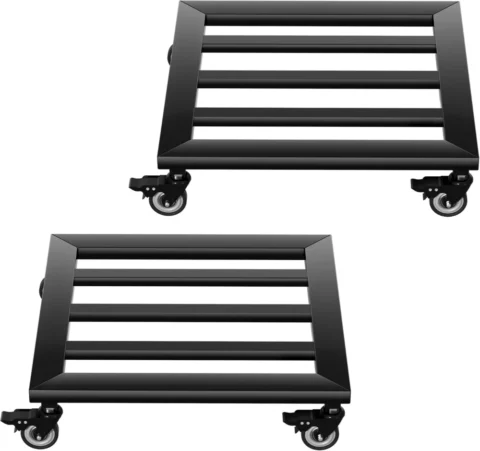 Chariot carré à roulettes en métal 30 cm, charge 160 kg
