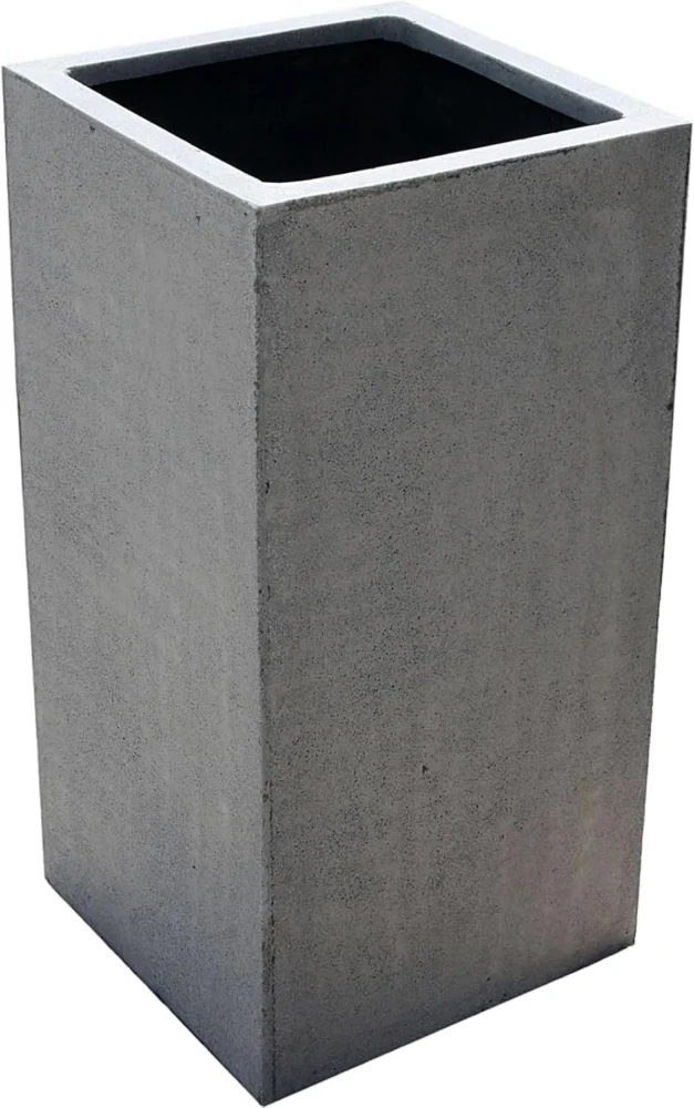 Colonne à plantes en fibre de verre effet béton 75 cm