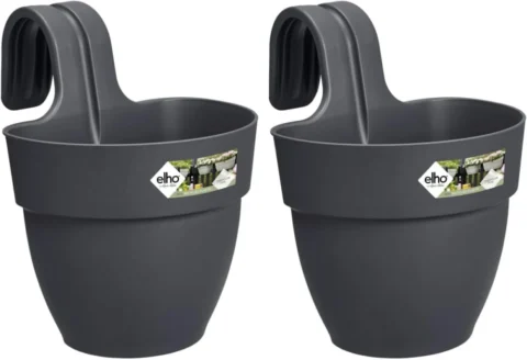 Duo de pots de fleurs suspendus Easy Hanger S, anthracite