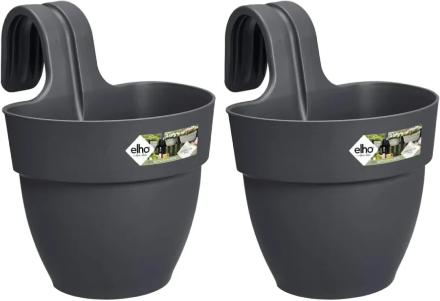 Duo de pots de fleurs suspendus Easy Hanger S, anthracite