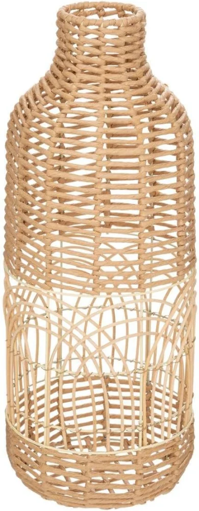 Grand vase en rotin tressé ajouré, 55 cm