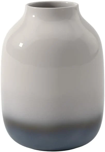 Grand vase Nek en grès bleu et blanc, 2,7 L