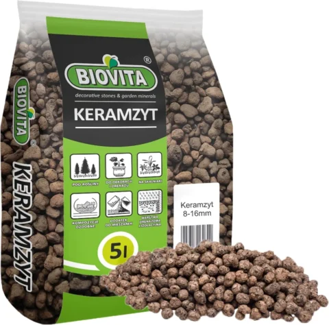 Granulés d’argile expansée BIOVITA 5 L, calibre 8-16 mm