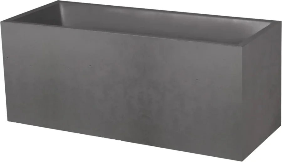 Jardinière Basalt décor béton ciré 99,5 x 39,5 cm