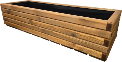 Jardinière en bois de pin imprégné 118 x 30 x 40 cm