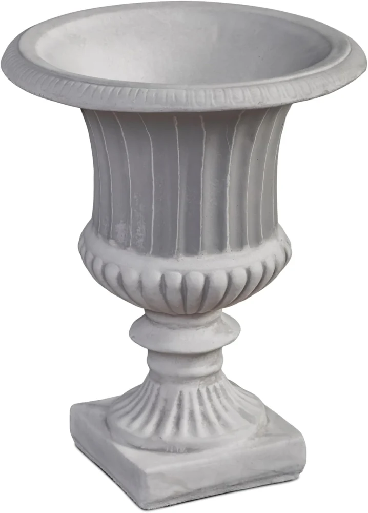 Jardinière en pierre grise résistante au gel, 46 cm