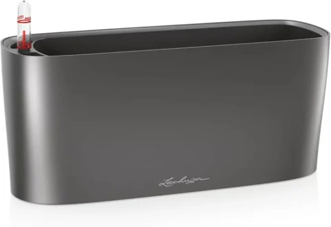 Jardinière Lechuza Delta 10 anthracite, auto-arrosage
