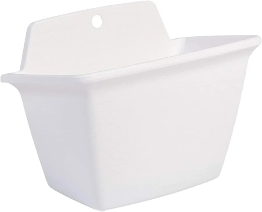 Jardinière murale blanche avec réserve d’eau