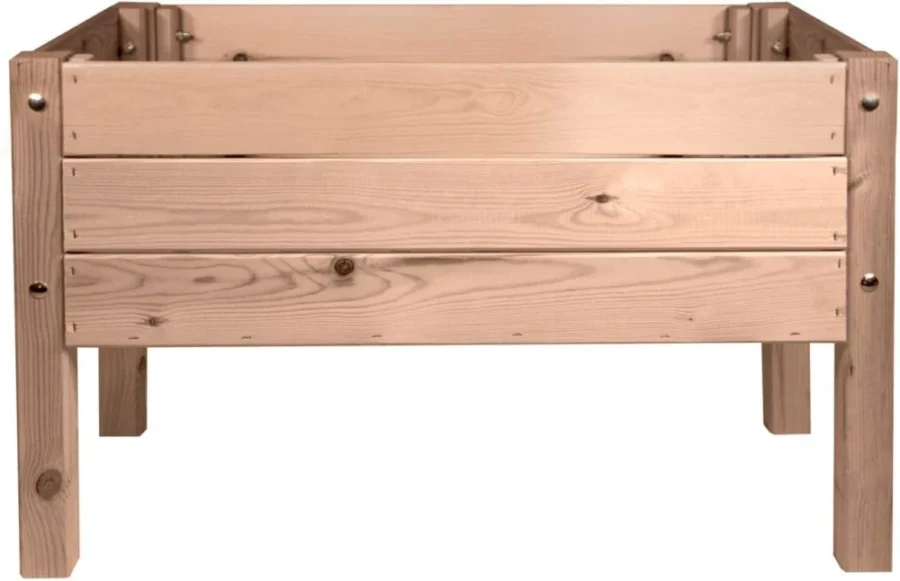 Jardinière surélevée basse pour enfants, en bois de pin
