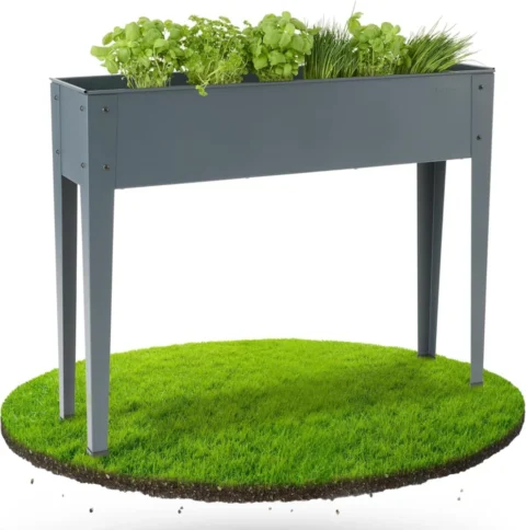 Jardinière surélevée en acier, 101,5 cm, sur pieds