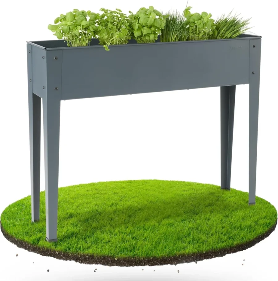 Jardinière surélevée en acier, 101,5 cm, sur pieds